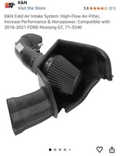 Mustang Gt - Kn Blackhawk Cold Air Intake System Fits 2018-2023 5.0 V8 -add Hp