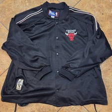 Vintage 90s Pro Player Chicago Bulls Snap Front Mesh Warm Up Jacket