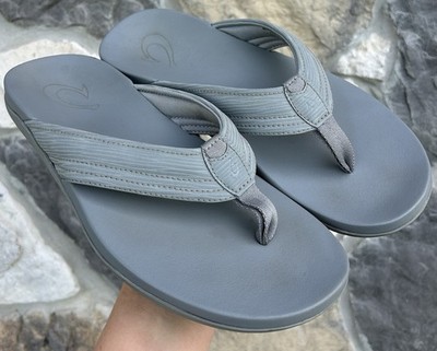 OluKai Gray and Teal Men\'s Flip Flops Ulele Men main image 3