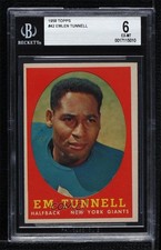 1958 Topps Emlen Tunnell #42 BGS 6 HOF 0q3