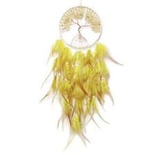 Yellow Dream Catcher Wall Decor Crystal Tree of Life Dream Catchers Handmade ...