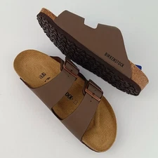 Birkenstock Arizona Mocha Birko-Flor Comfort Leather Sandals Men's Women's Shoes