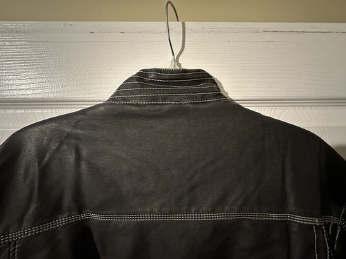 Vintage Men’s Point Zero-Black-Racing Jacket-Polyvinyl Leather -Size L - Picture 16 of 18