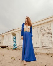 Gonna lunga estiva, gonna svasata, gonna vita alta, gonna mezza ruota