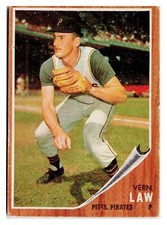 Vern Law 1962 Topps #295 Pittsburgh Pirates Excellent