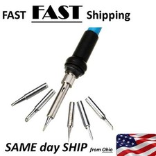 Soldering Iron pencil tip 60W new - 5 TIPS - Premium Quality - FAST SHIP