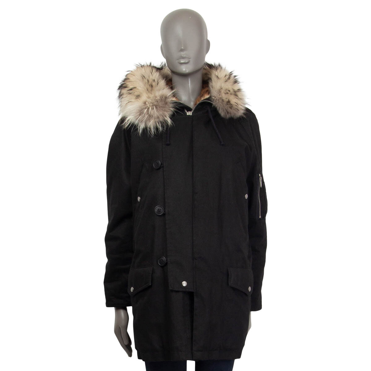 SAINT LAURENT フード付きジャケット 黒 SAINT LAURENT フード付きジャケット 黒