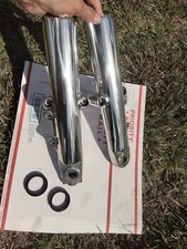 Harley Street Glide lower legs front forks  POLISHED 2015 up & NEW 49 MM SEALS