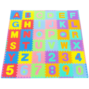 Prosource Kids Foam Puzzle Floor Play Mat With Shapes Colors Or