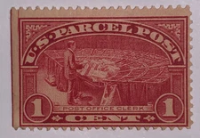 TRAVELSTAMPS: 1913 US SCOTT #Q1 ,1c PARCEL POST OFFICE CLERK MNH MINT OG