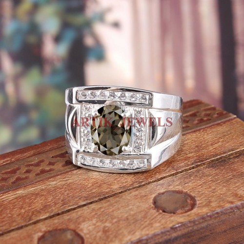 Naturale In Argento Sterling Onice Nero Gemma Gioielli Anello - Foto 4