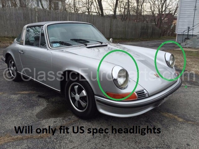 Euro Hella H4 headlight kit with city lights for US Porsche 911