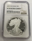 2013-W Proof $1 American Silver Eagle NGC PF70UC Classic Brown Label