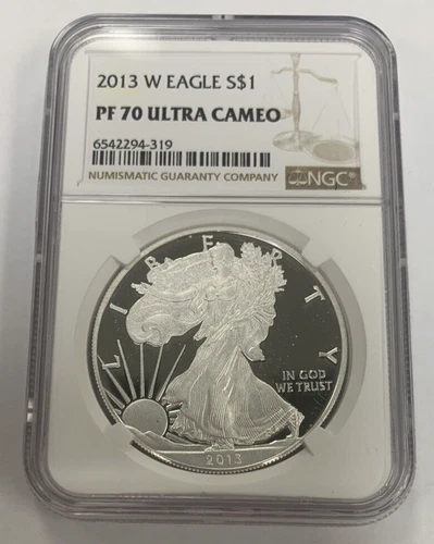 2013-W Proof $1 American Silver Eagle NGC PF70UC Classic Brown Label