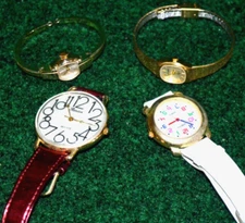 FOUR Ladies Watches NOT Working Condition 2-Timex Quartex Ronica