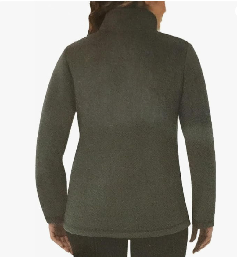 32 Degree Heat Fleece Full Zip Long Sleeve Mock Neck Jacket Size Medium