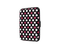 Pink Dots Aluminum Wallet Credit Card Holder With RFID Protection
