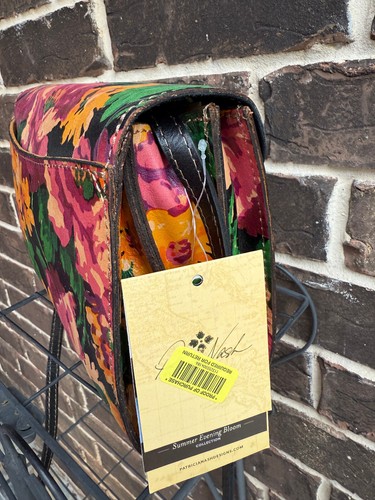 NWT Patricia Nash Summer Evening Bloom Floral Van Sannio Crossbody green yellow - Picture 7 of 7