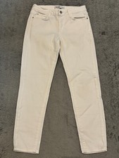 Just Black Jeans Womens 25 White Denim Skinny Straight Casual Made in USA