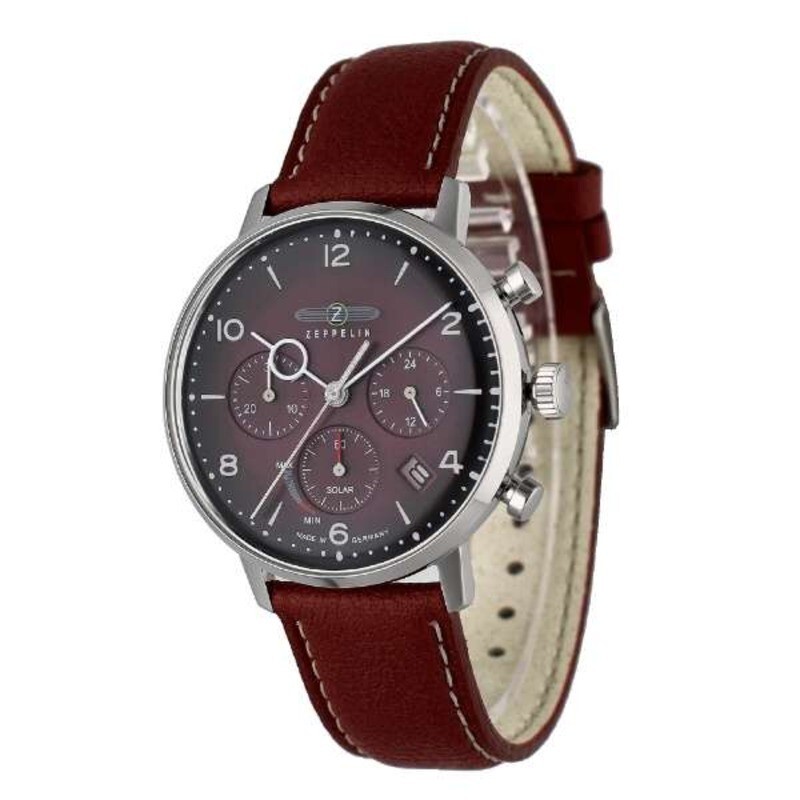 Zeppelin 8086-2 Hindenburg Solar Chronograph Men's Watch New