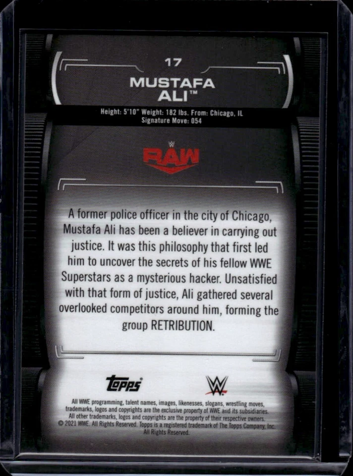 2021 Topps WWE Undisputed #17 Mustafa Ali - Image 2 of 2