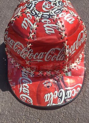 50～60s Coca-Cola コカコーラ ビンテージ キャップ Coca-Cola Coke Can Panel Stitched Aluminum Hat Cap Retro Rare