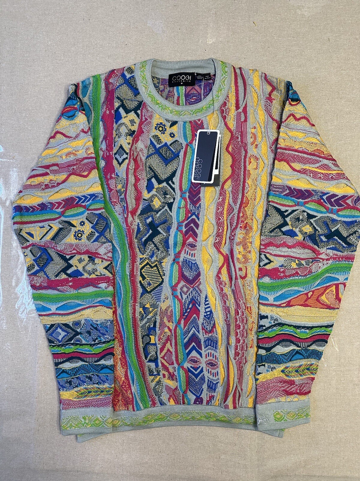 Men's Authentic Coogi Multi Color Sweater Medium NWT AAP Yams eBay