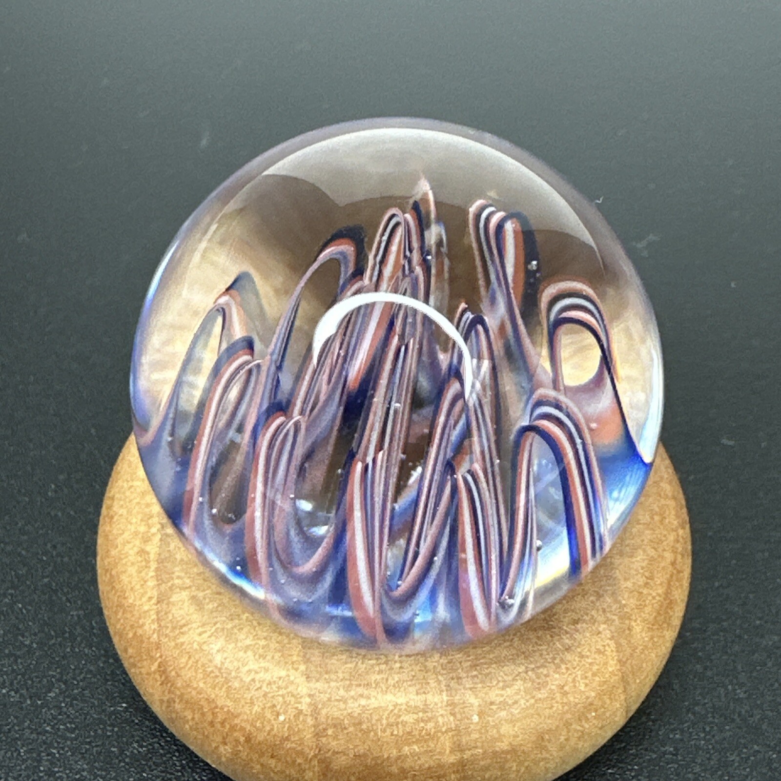 Handmade Contemporary Art Glass Marble Pointy Stringer Cane