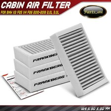 4x Cabin Air Filters for BMW F25 F26 X3 X4 2010-2018 2.0L 3.0L 164 x 90 x 30 mm