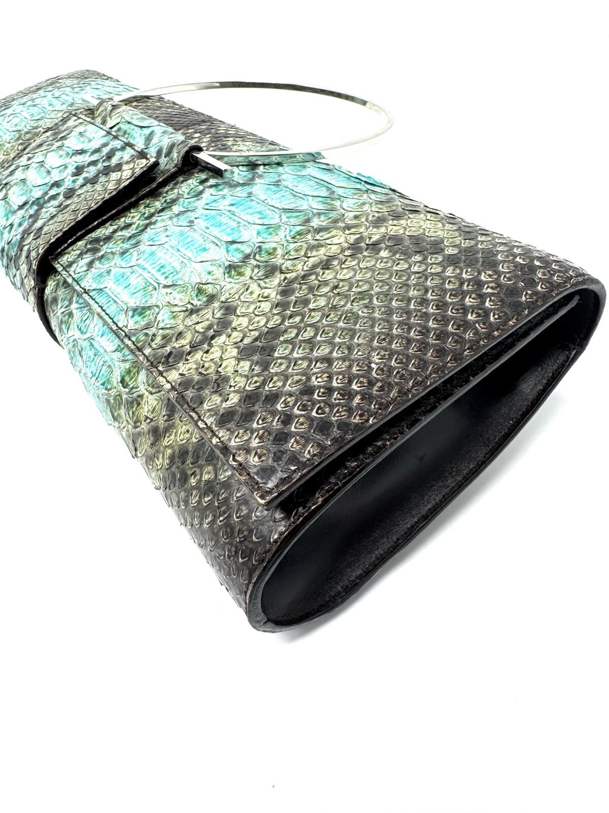 Salvatore Ferragamo Multicolore Python Leather Ri… - image 4