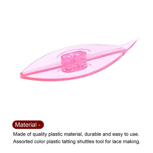 3 Pezzi Occhi Shuttle 77x21x11mm Colorati per Beni Artistici Rosa Trasparente - Foto 4 di 5