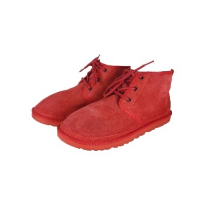 UGG Men's Neumel US 10 Red Suede Sheepskin Lined Ankle Chukka Boots Shoes 