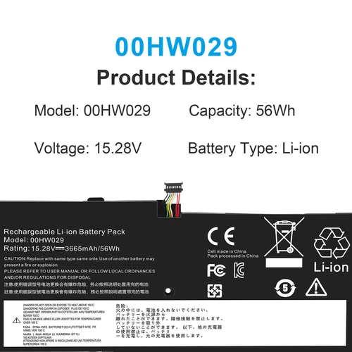 00HW029 Battery For Lenovo X1 Yoga Carbon 4th 00HW028 01AV438 01AV439 56Wh NEW - Picture 7 of 11