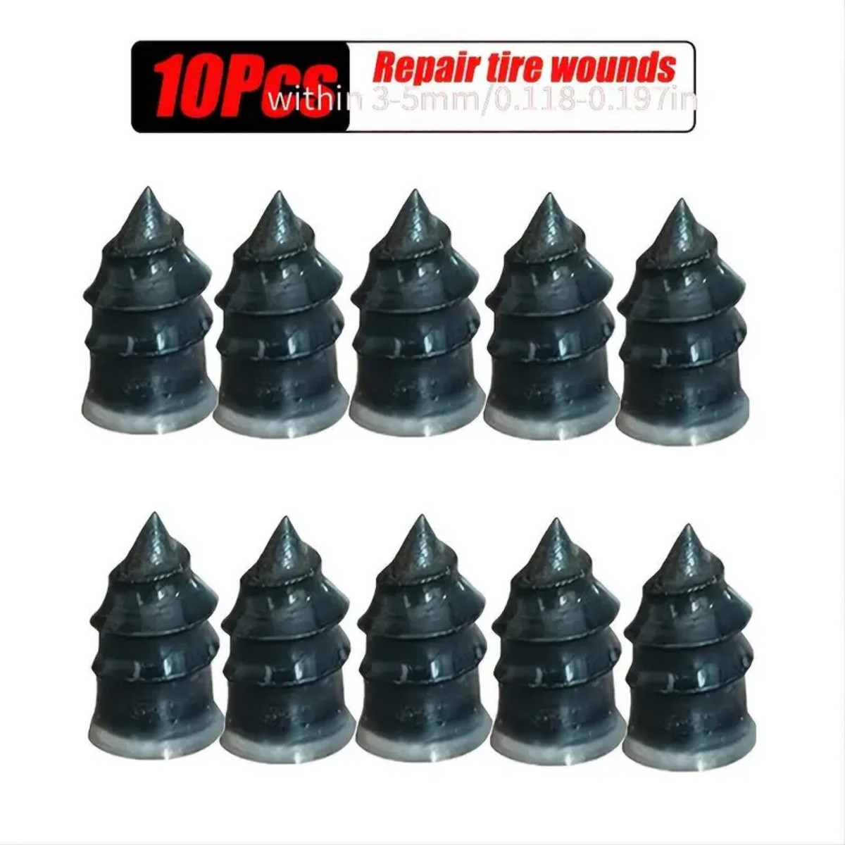 Set 60 Chiodi In Gomma Per Riparazione Pneumatici + Cacciavite – Due Misure (11.7 E 12.7 Mm) Per Auto, Moto E Bici