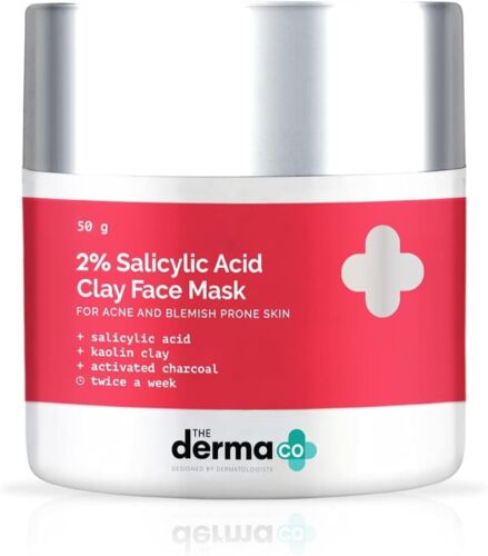 The Derma Co 2% Salicylic Acid Clay Face Mask for Men and Women 50GM