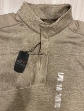 New Greg Norman Performance 1/4 Zip Golf Pullover Shirt Men XL Brown NWT 79
