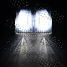 Chrome For 08-16 Ford Super duty Side Mirror White LED Running Signal Lights