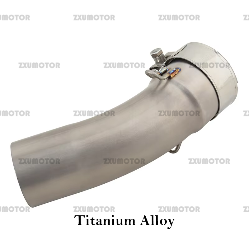 Titanium Exhaust Mid Link Pipe Slip On For Kawasaki Ninja ZX25R ZX