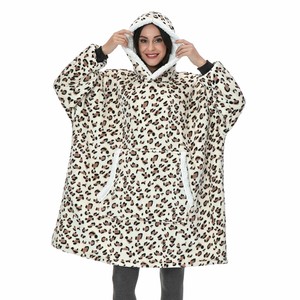leopard blanket moletom com capuz
