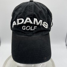 Adams Golf Adult Hat Golfing Cap Black White Fast 11 V3 Strap Back