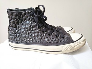 black rhinestone converse