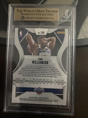 その他 BGS 9.5 PANINI PRIZM ZION WILLIAMSON RC 2019-2020 Panini Prizm Zion Williamson BGS 9.5 | eBay