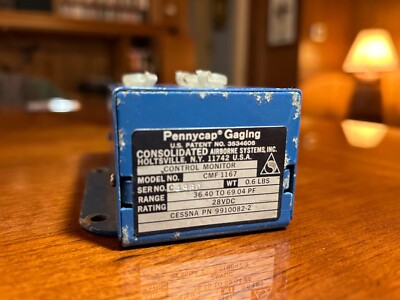 Bendix Consolidated Fuel Control Quantity Monitor CMF1167 CMF-1167 Cessna Used