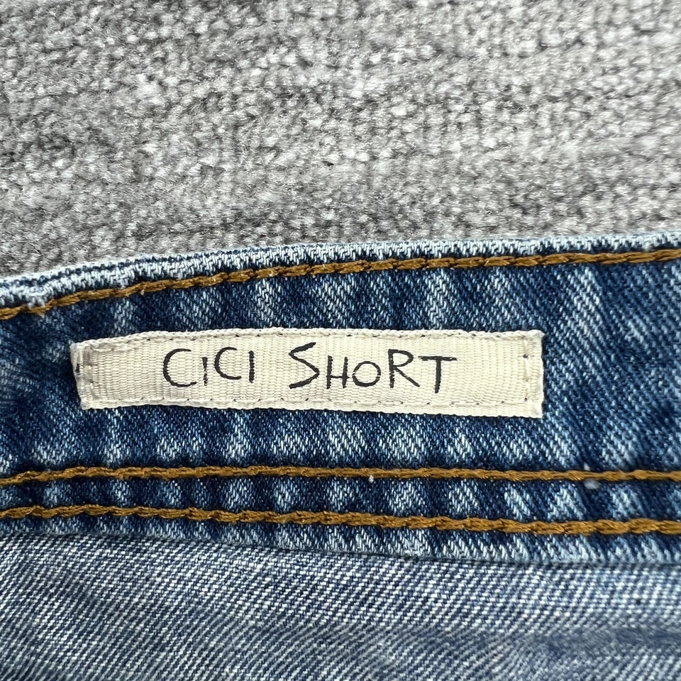 Hot Kiss Shorts Talla 5 Mujeres Cici Short Cut Off Tiro Medio Lavado Medio Azul Denim Foto 4 de 4