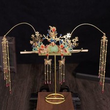 Chinese Style Bride Wedding Hair Ornaments Hair Crown Tassel Marry Headdress