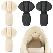 4 Pcs Back of Heel Cushion Pads Mesh Adhesive Heel Grips Inserts for Boots