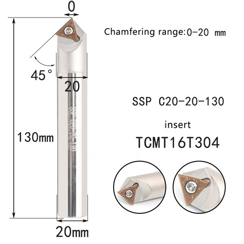 45 60 Degrees SSH SSO SSP SSY Milling Cutter CNC Chamfering Tool Holder For TCMT - Imagen 7 de 11