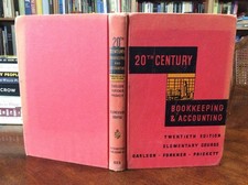 20th Century Bookkeeping & Accounting 20th Edition First-Year Course VTG 1959 HC