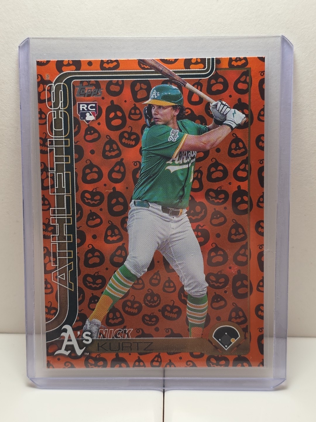 2025 Topps Update Baseball Nick Kurtz #US201 Jack-O'-Lantern Foil RC ROOKIE MLB