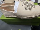 Tory Burch Embellished Espadrilles Size 10 New Cream Dulce De Leche 215 Leather — photo 2